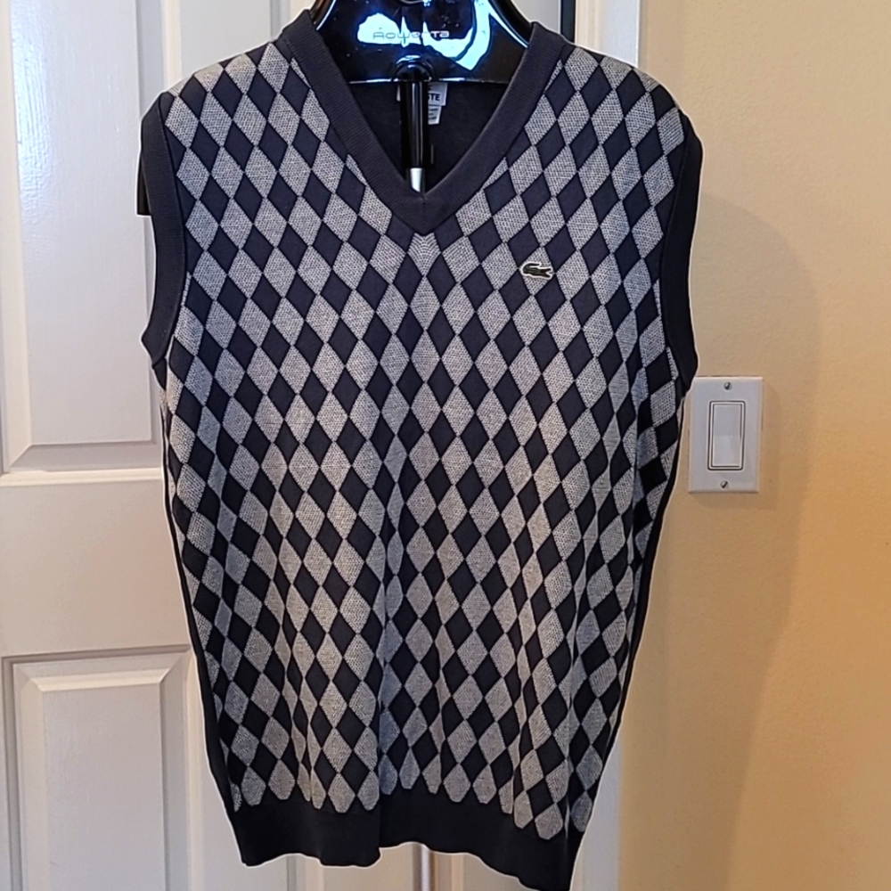 Lacoste Men's V Neck Knitted Vest